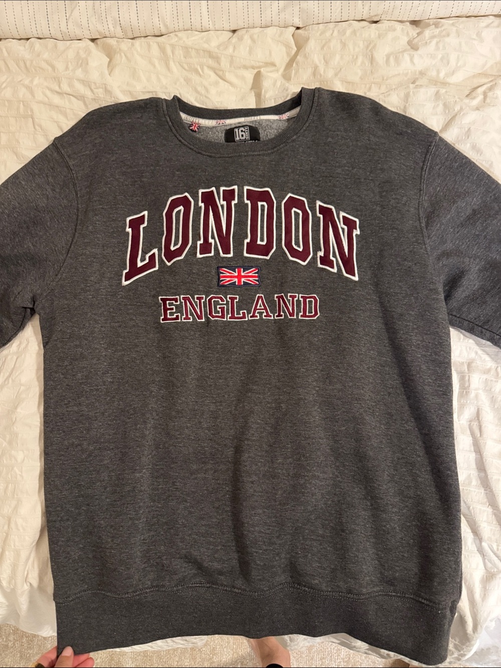 London England Grey Crewneck Sweatshirt